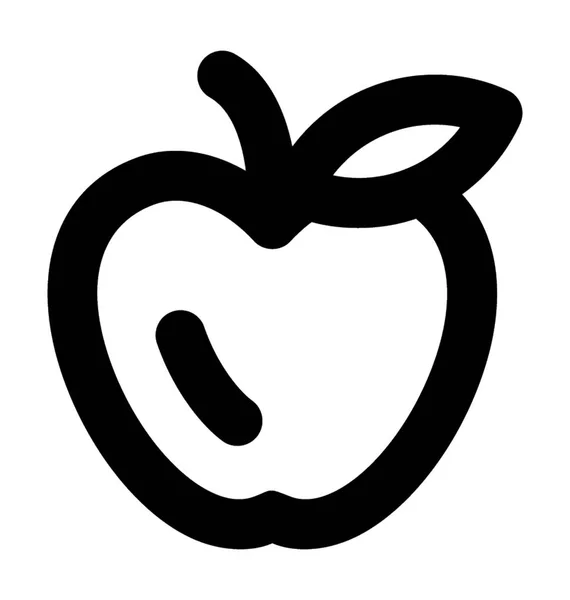 Iconos Línea Vectorial Apple — Vector de stock