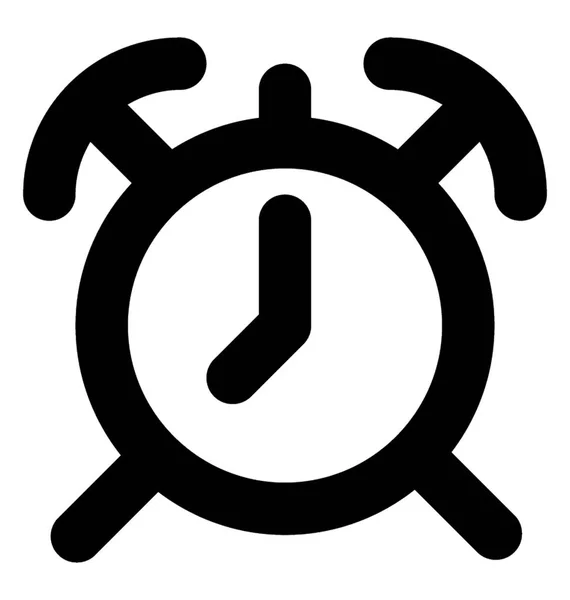 Reloj Despertador Vector Line Iconos — Archivo Imágenes Vectoriales