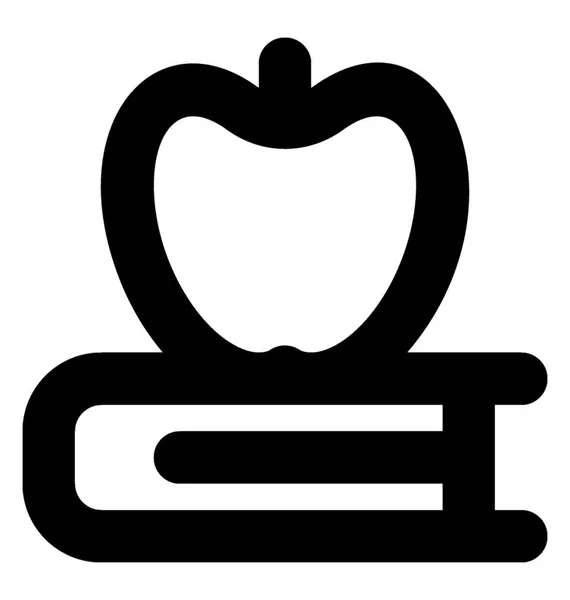 Apple Los Iconos Línea Vectores Del Libro — Vector de stock