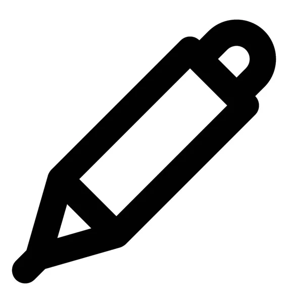 Długopis Vector Linii Ikony — Wektor stockowy