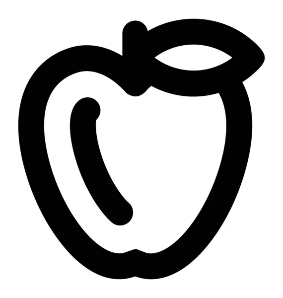 Iconos Línea Vectorial Apple — Vector de stock