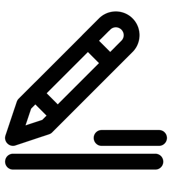 Bleistift Vektor Linien Symbole — Stockvektor