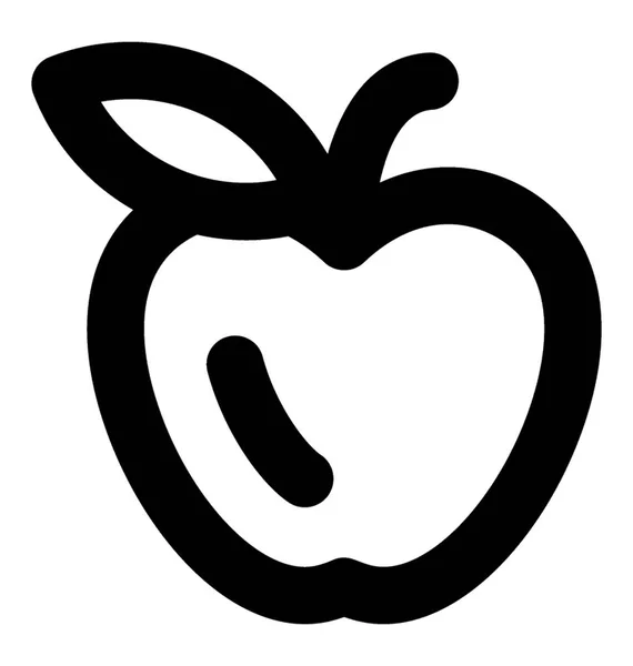 Symbole Der Apfelvektorlinie — Stockvektor