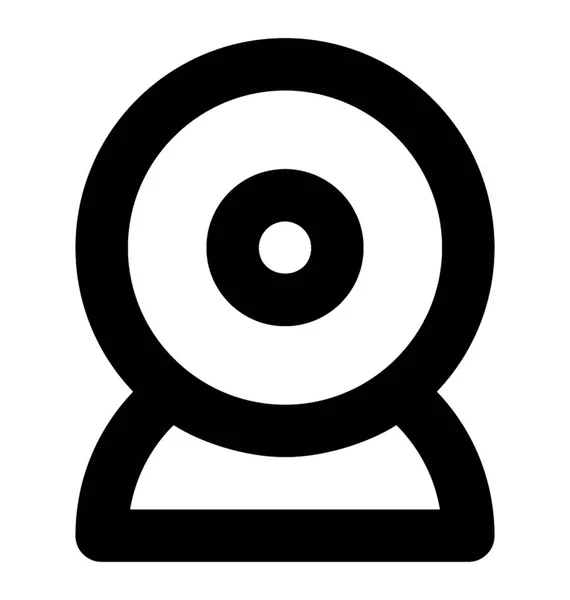 Icônes Ligne Vectorielle Webcam — Image vectorielle