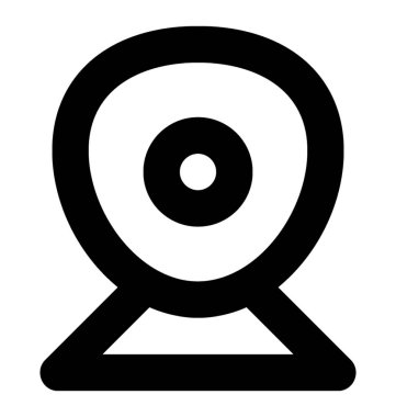 Webcam vektör satırı simgesi