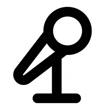 mic vektör çizgisi simgesi