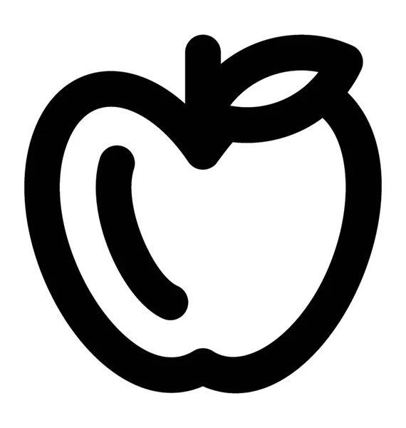 Symbole Der Apfelvektorlinie — Stockvektor