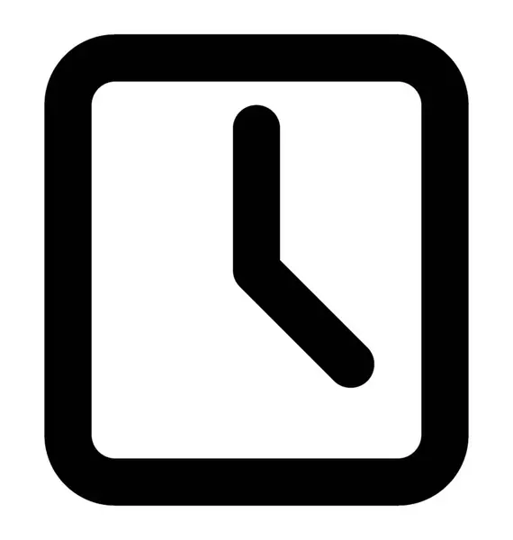 Vektorzeilensymbole Der Uhr — Stockvektor