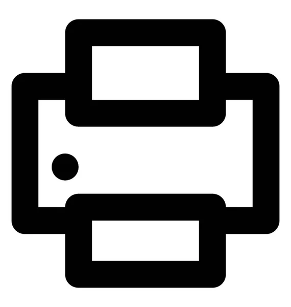 Icône Ligne Vectorielle Imprimante — Image vectorielle