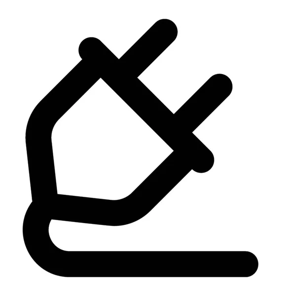 Steckervektorzeilen Symbol — Stockvektor