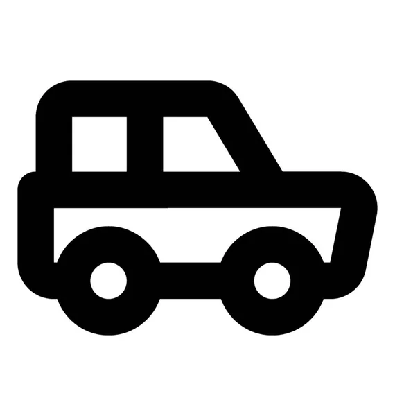 Auto Vector Lijn Pictogram — Stockvector