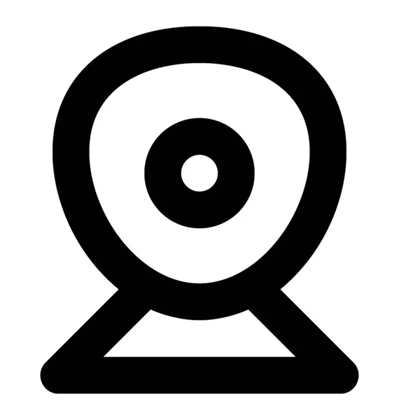 Icône Ligne Vectorielle Webcam — Image vectorielle