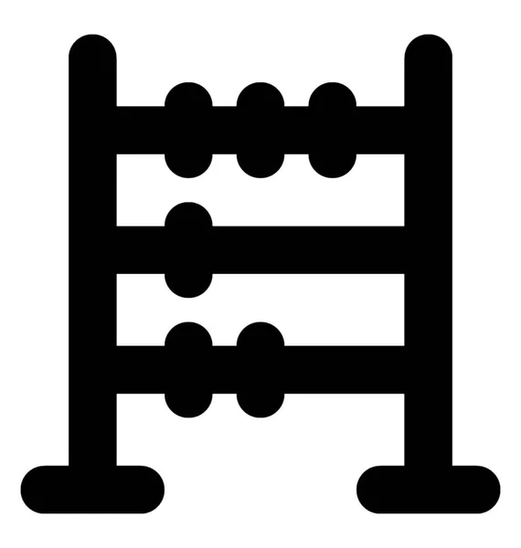 Abacus Vector Line Icon — Stock Vector