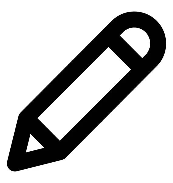 Bleistift Vektor Zeilensymbol — Stockvektor