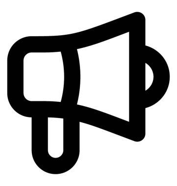 megafon vektör çizgisi simgesi