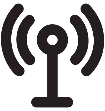 WiFi kule vektör satırı simgesi
