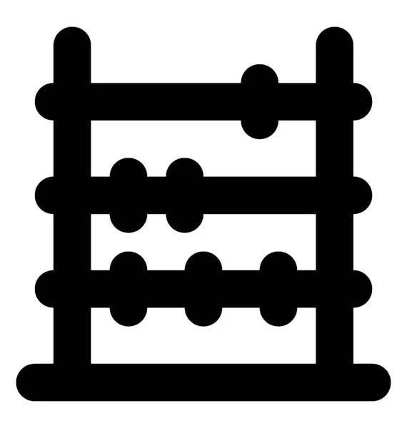 Abacus Vector Line Icon — Stock Vector