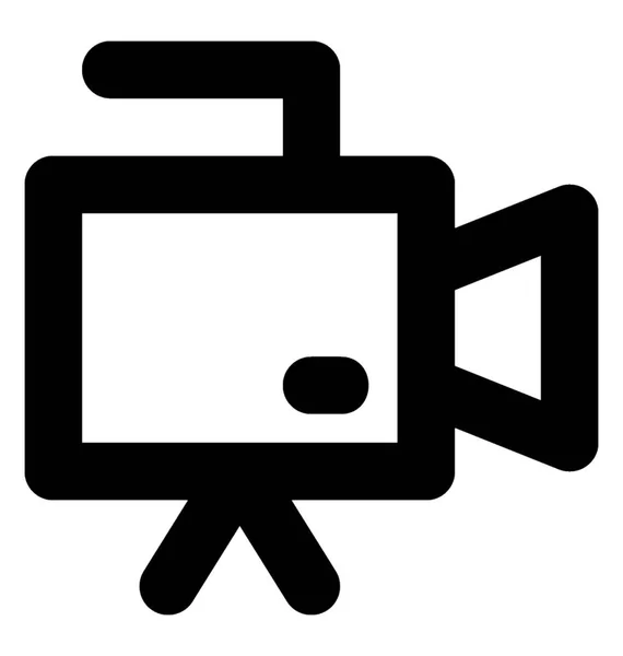 视频摄像机矢量线图标 — 图库矢量图片