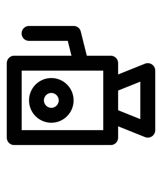 Câmera Vídeo Vector Line Icon — Vetor de Stock