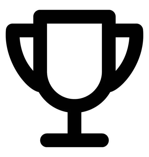 Trofeo Vector Línea Icono — Archivo Imágenes Vectoriales