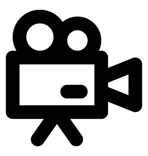Video Camera Vector Line Icon — Stock Vector