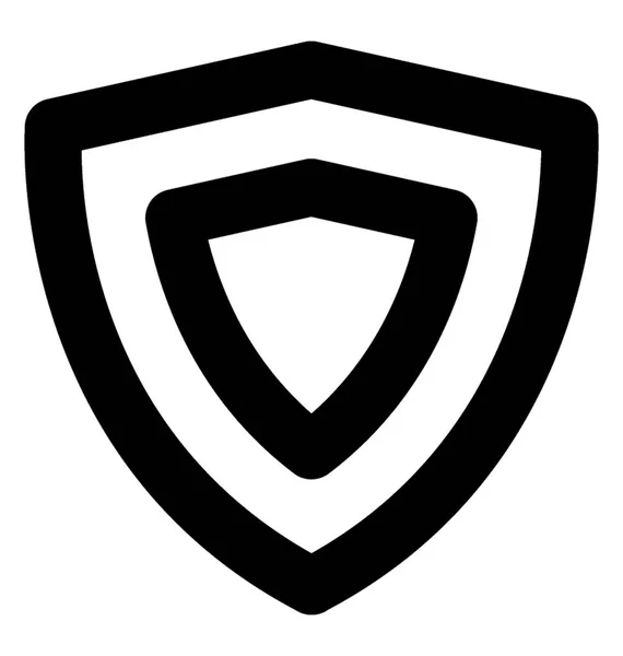 Shield Vector Line Icon — Stock Vector