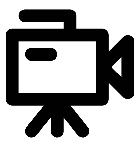 Videokamera Vektorzeilen Symbol — Stockvektor