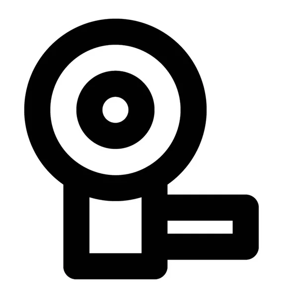 Camcorder Vector Lijn Pictogram — Stockvector