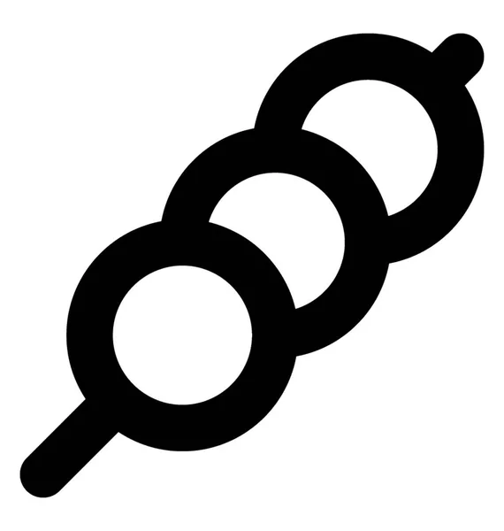 Grillvektorzeilen Symbol — Stockvektor