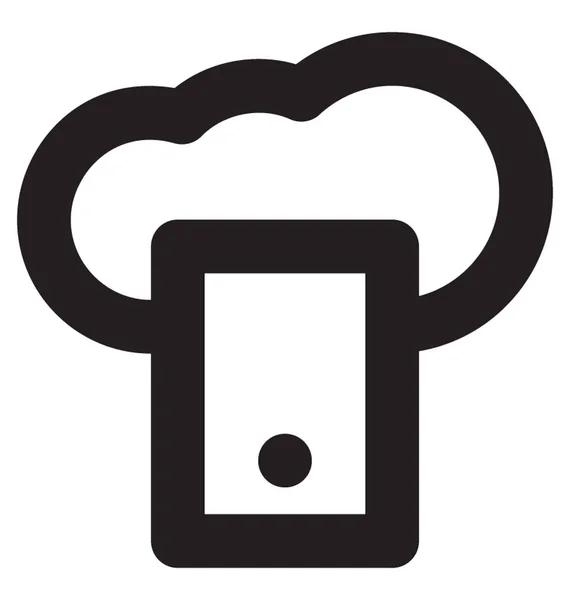 Pictogram Van Lijn Van Vector Van Cloud Server — Stockvector