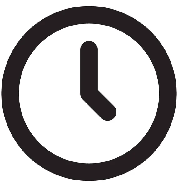 Relógio Vetor Ícone Linha — Vetor de Stock