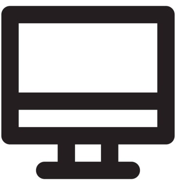 Monitör vektör satırı simgesi