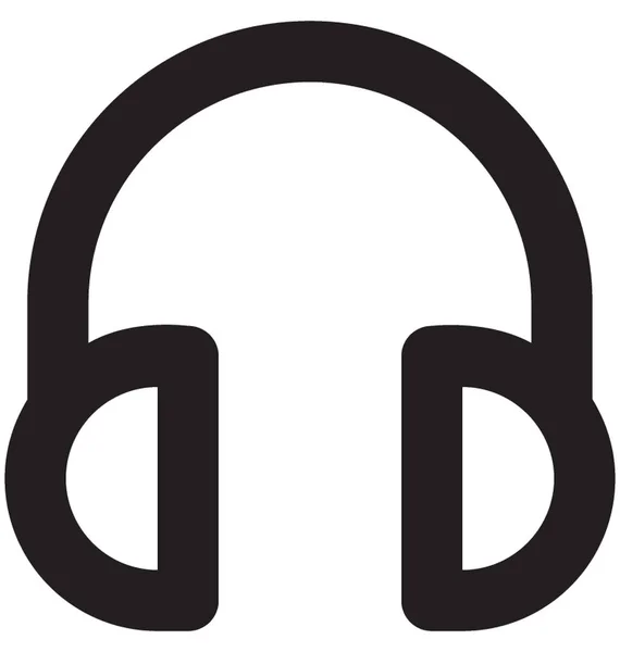 Auriculares Vector Line Icon — Archivo Imágenes Vectoriales