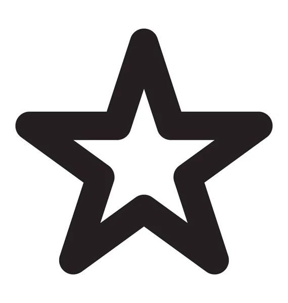 Estrella Vector Línea Icono — Vector de stock