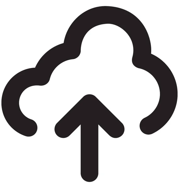 Nube Subir Vector Line Icon — Archivo Imágenes Vectoriales