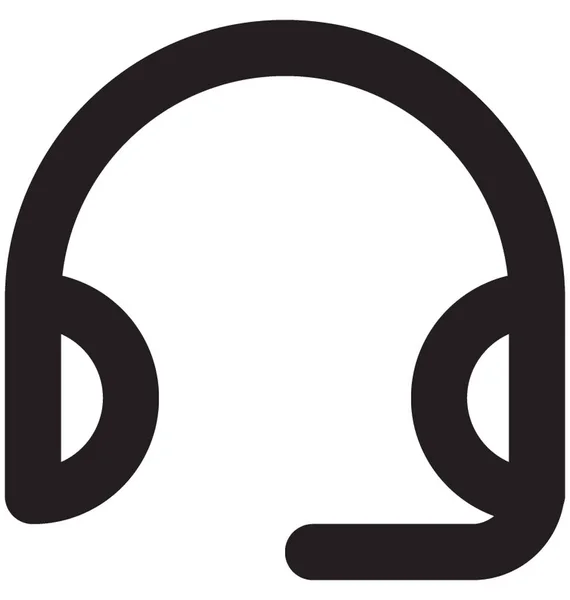 Kulaklık Vektör Satırı Simgesi — Stok Vektör