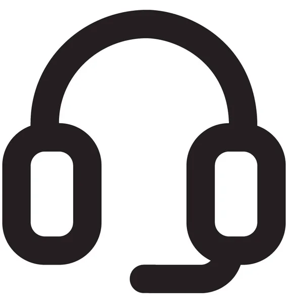 Kopfhörer Vektor Line Symbol — Stockvektor