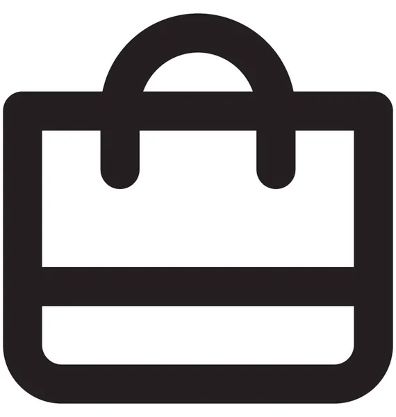 Einkaufstasche Vektor Linie Symbol — Stockvektor