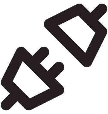 Bağlayıcı vektör satırı simgesi