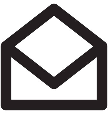 E-posta vektör satırı simgesi