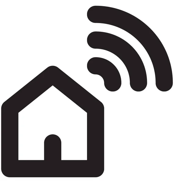 Smart Home Вектор Рядку Значок — стоковий вектор