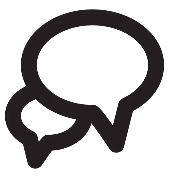 Chat Vektorzeilen Symbol — Stockvektor