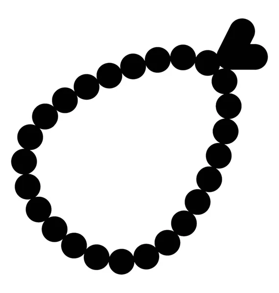 Prayer Beads Vector Line Ícone —  Vetores de Stock
