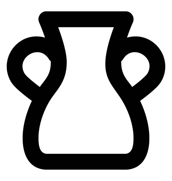 Amphora Vector Line Icon — Stock Vector