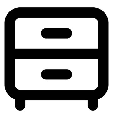 Çekmece vektör satırı simgesi