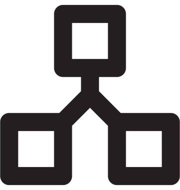 hiyerarşi vektör çizgisi simgesi 