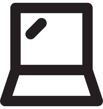 dizüstü bilgisayar vektör çizgisi simgesi 