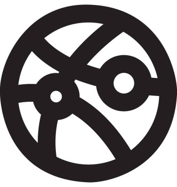 Gezegen vektör satırı simgesi 