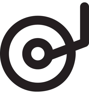 Pikap vektör satırı simgesi