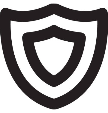 Kalkan vektör satırı simgesi